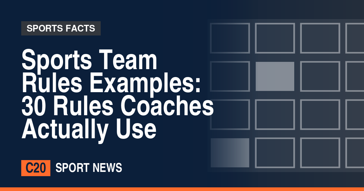 Sports Team Rules Examples: 30 Rules Coaches Actually Use