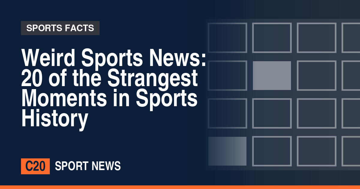 Weird Sports News: 20 of the Strangest Moments in Sports History